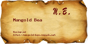 Mangold Bea névjegykártya